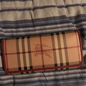 Burberry wallet red